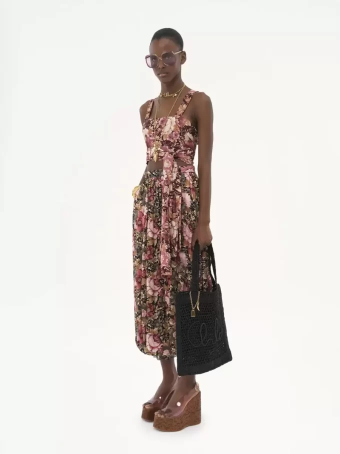 Bolso tote Summer Banana en rafia