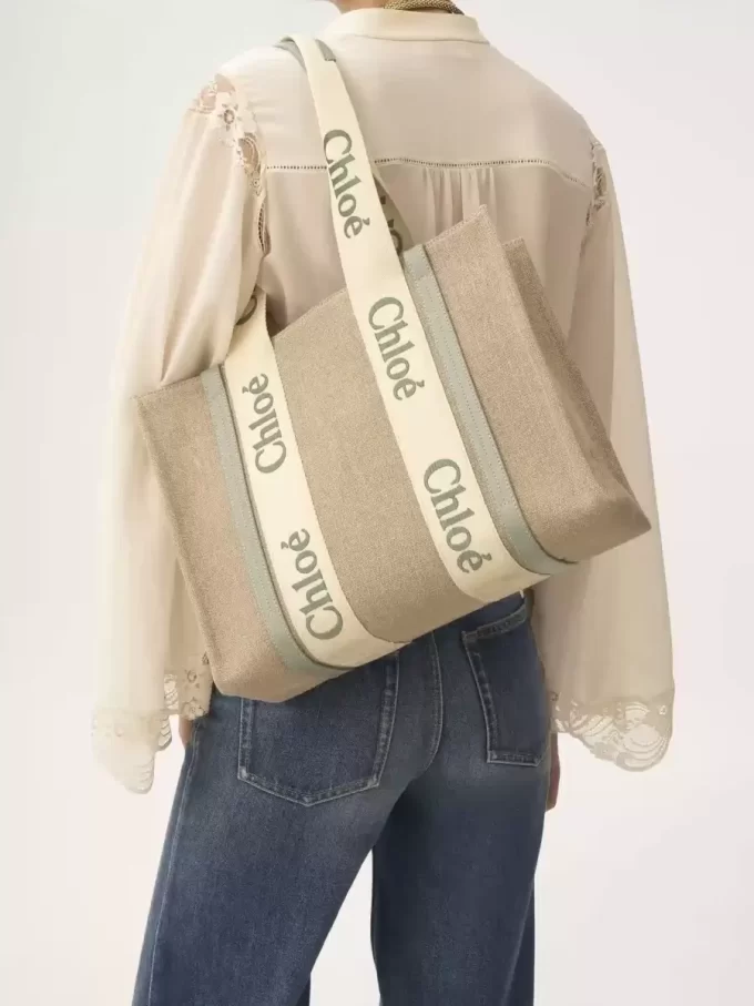 Bolso tote Woody en lino Bolso tote Woody en lino