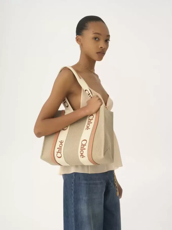 Bolso tote Woody en lino Bolso tote Woody en lino