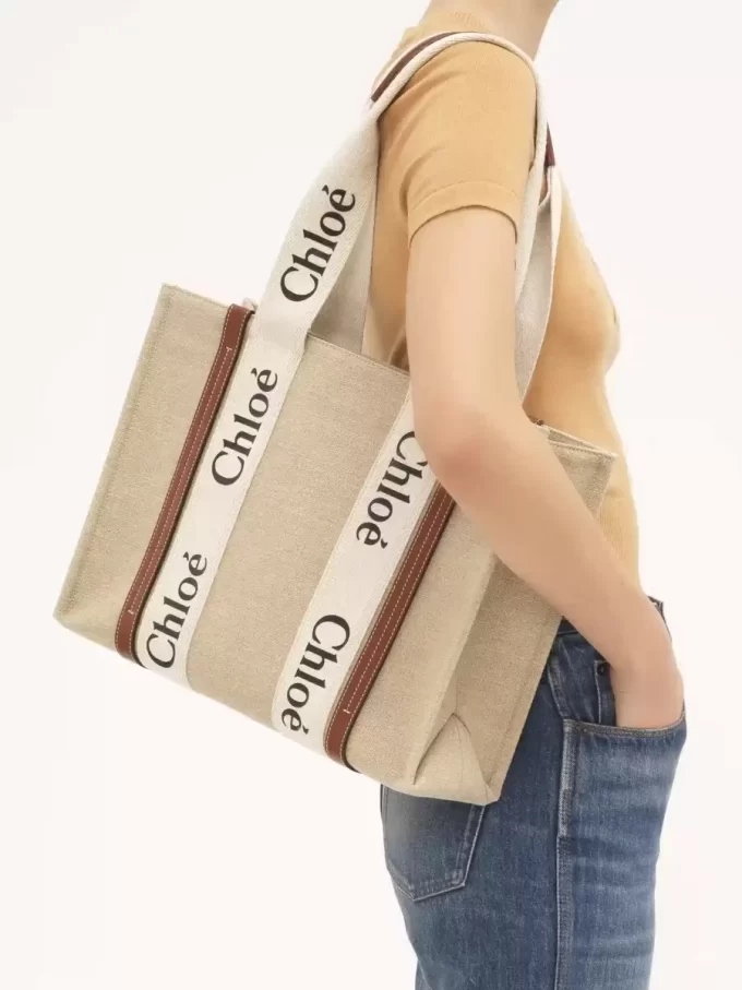 Bolso tote Woody en lino Bolso tote Woody en lino