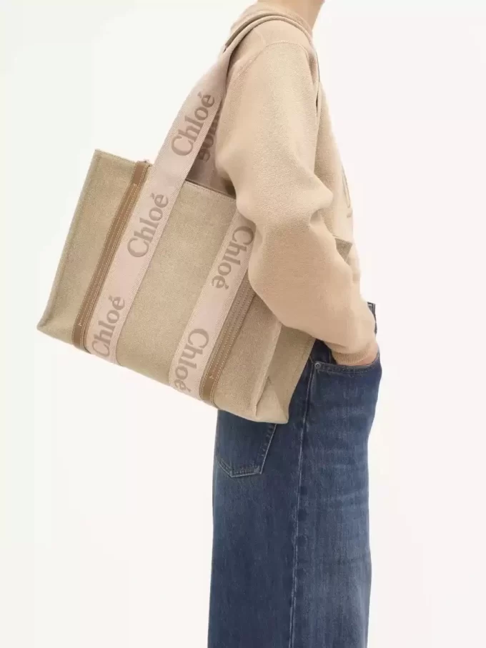 Bolso tote Woody en lino