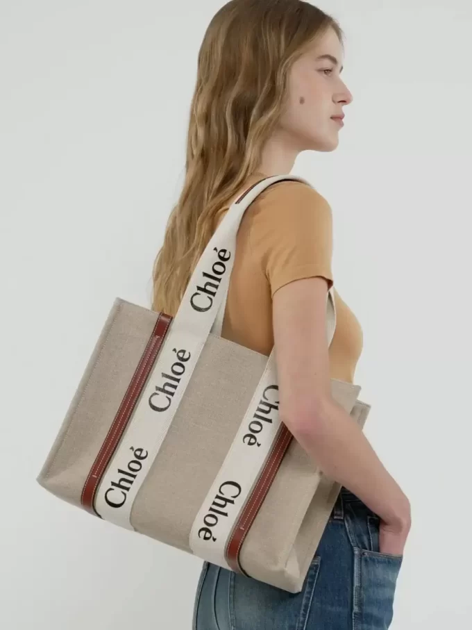 Bolso tote Woody en lino Bolso tote Woody en lino