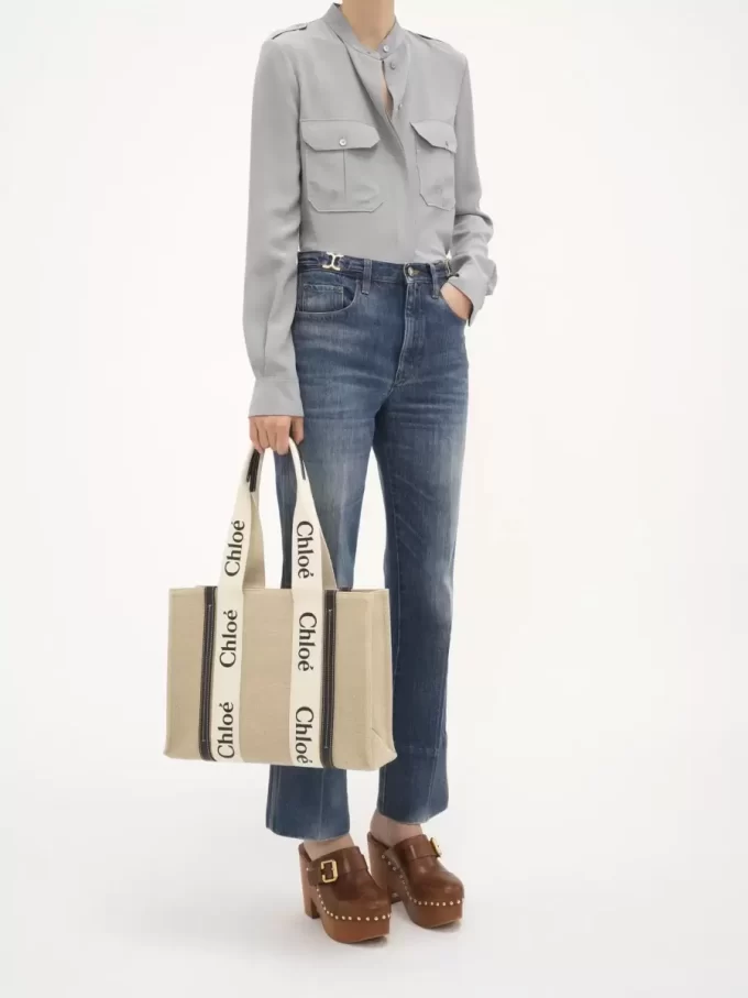 Bolso tote Woody en lino