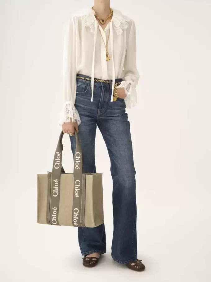 Bolso tote Woody en lino Bolso tote Woody en lino