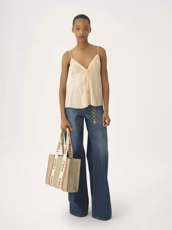 Bolso tote Woody en lino Bolso tote Woody en lino