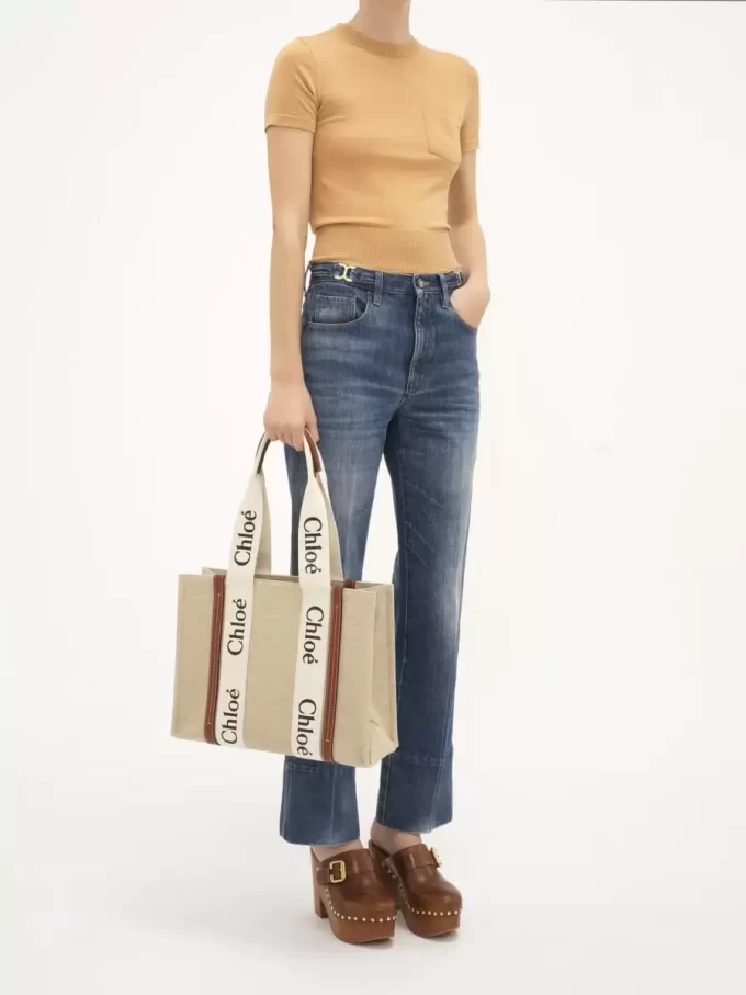 Bolso tote Woody en lino Bolso tote Woody en lino
