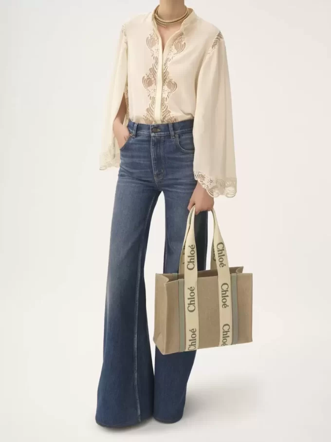 Bolso tote Woody en lino Bolso tote Woody en lino