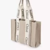 Bolso tote Woody en lino y piel