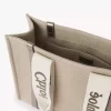 Bolso tote Woody en lino y piel