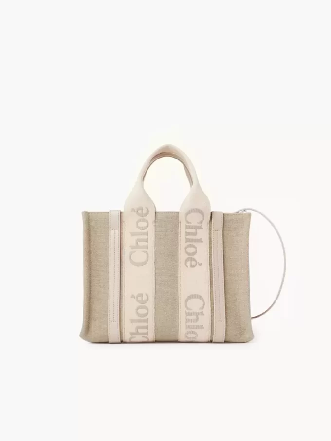 Bolso tote Woody pequeño en lino