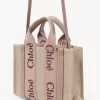 Bolso tote Woody pequeño en lino Bolso tote Woody pequeño en lino