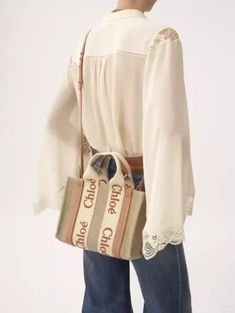 Bolso tote Woody pequeño en lino