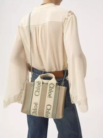 Bolso tote Woody pequeño en lino