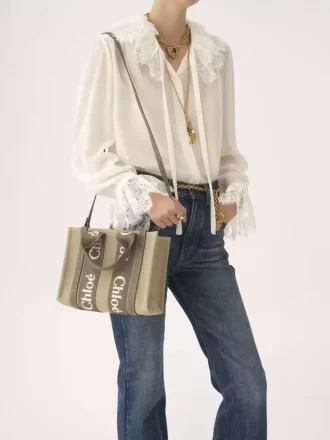 Bolso tote Woody pequeño en lino