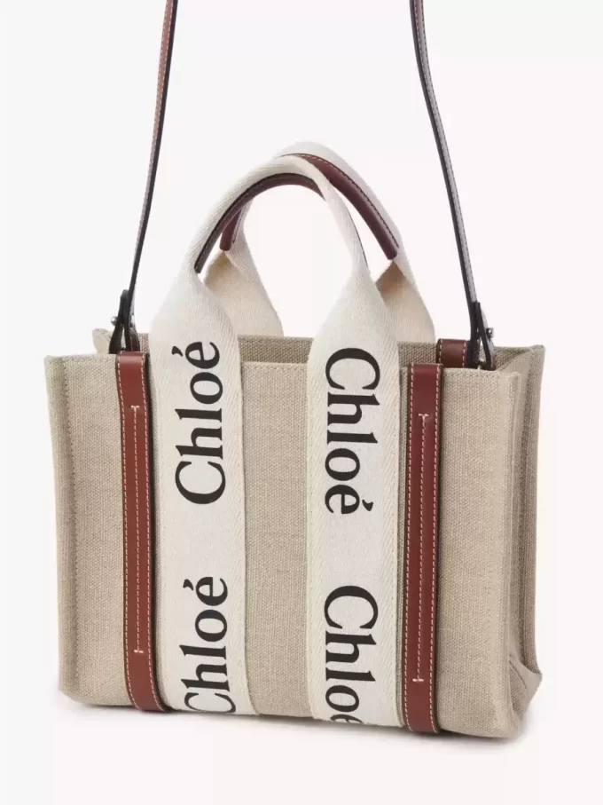 Bolso tote Woody pequeño en lino