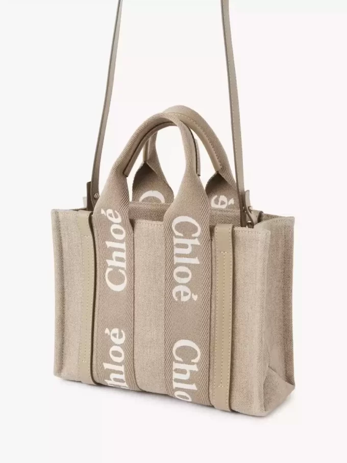 Bolso tote Woody pequeño en lino