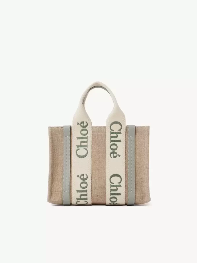 Bolso tote Woody pequeño en lino Bolso tote Woody pequeño en lino