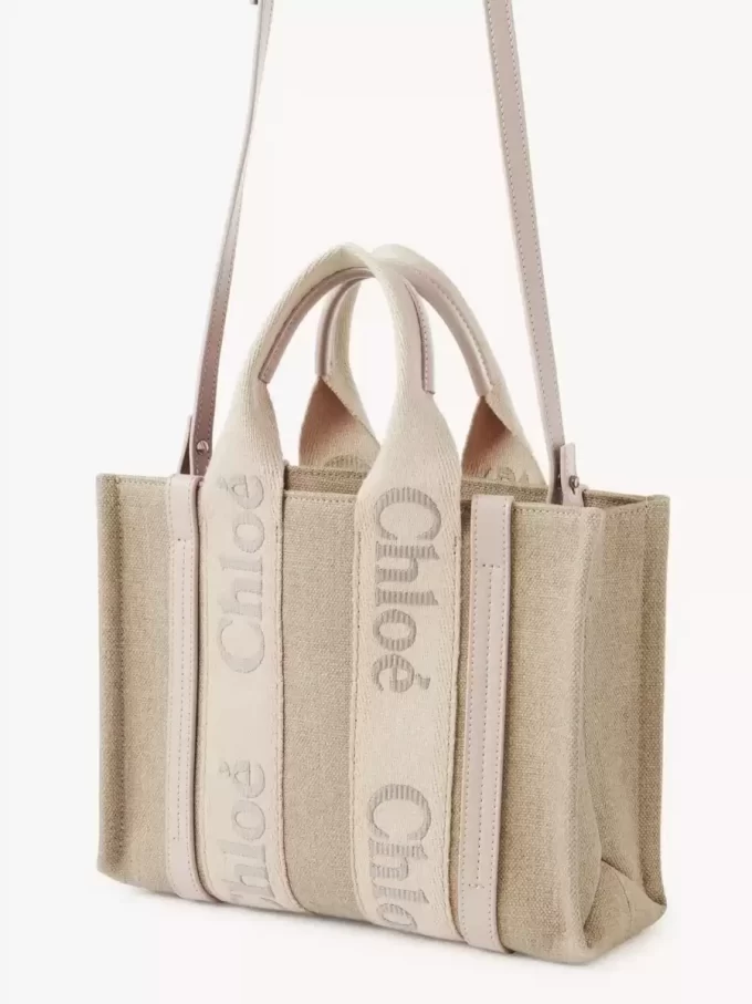 Bolso tote Woody pequeño en lino