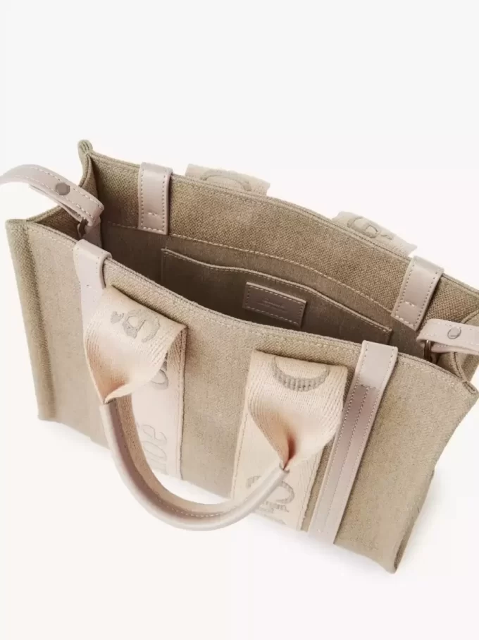 Bolso tote Woody pequeño en lino