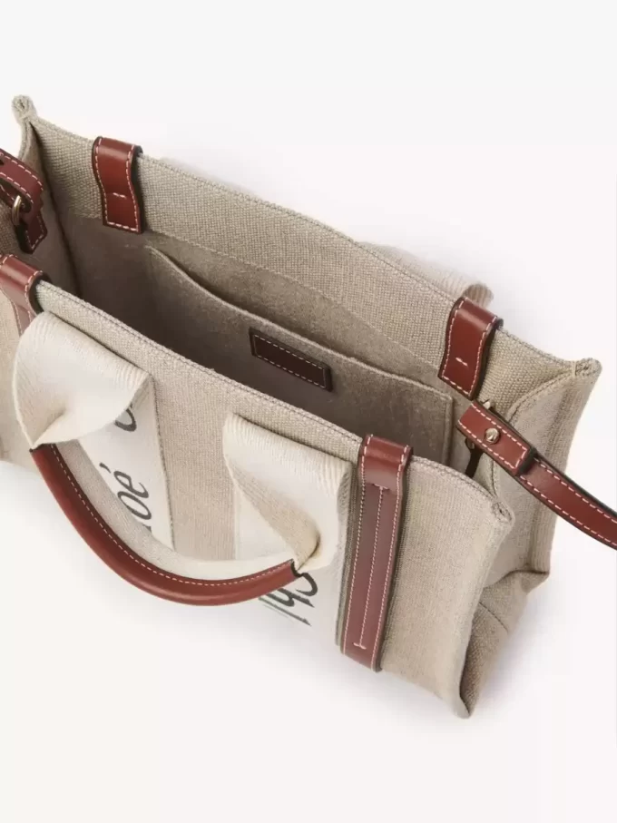 Bolso tote Woody pequeño en lino