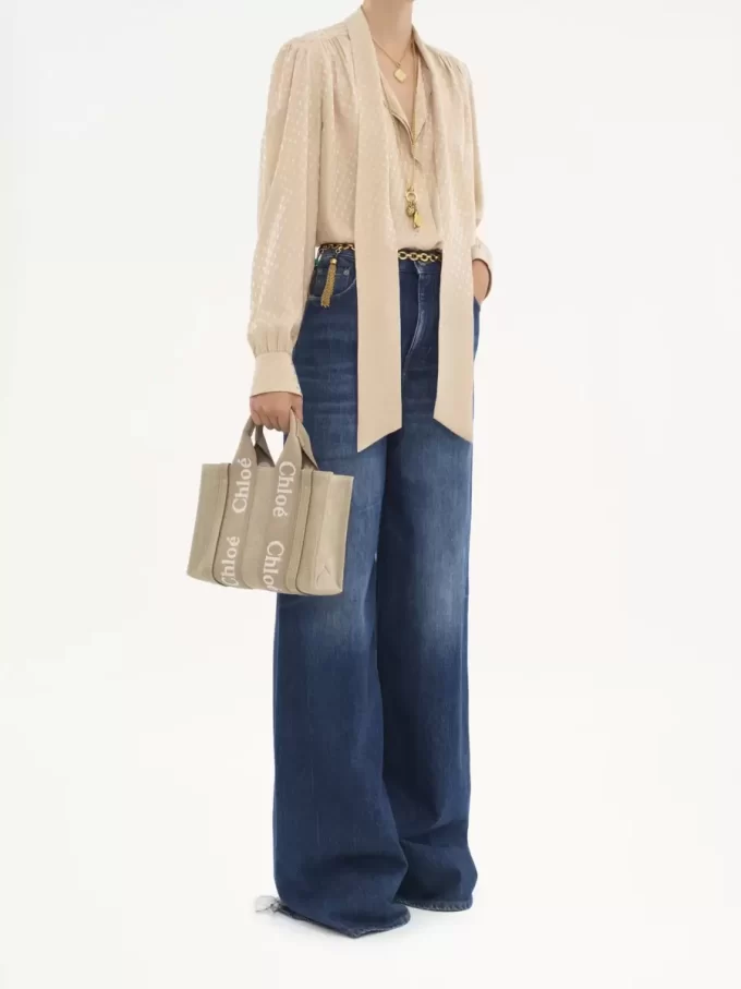 Bolso tote Woody pequeño en lino