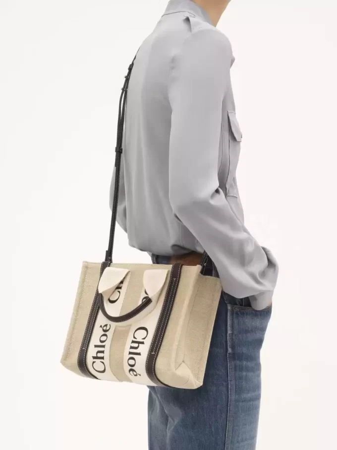 Bolso tote Woody pequeño en lino
