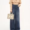 Bolso tote Woody pequeño en lino Bolso tote Woody pequeño en lino