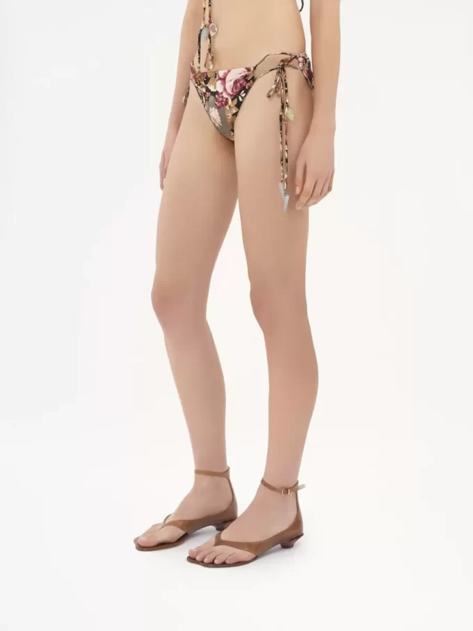 Braguita de bikini con estampado de rosas