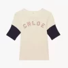 Camiseta ajustada con logotipo en algodón flameado