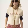 Camiseta ajustada con logotipo en algodón flameado