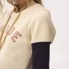 Camiseta ajustada con logotipo en algodón flameado