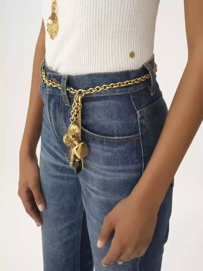Camiseta ajustada de cuello redondo en algodón