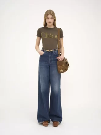Camiseta ajustada de jersey de algodón