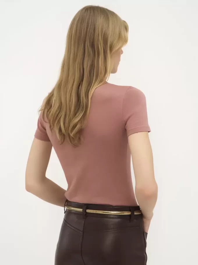 Camiseta ajustada de jersey de algodón
