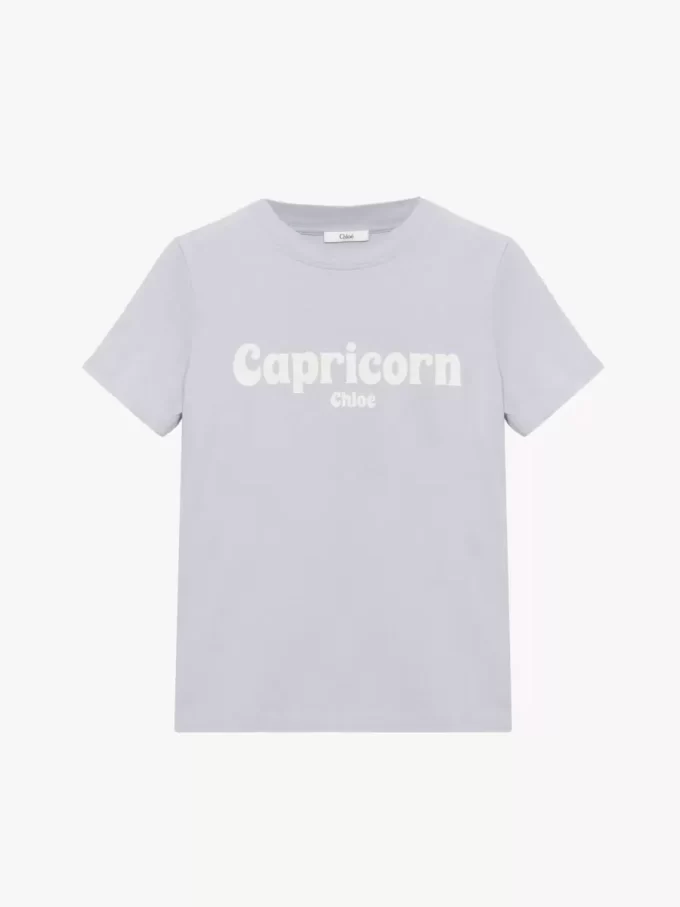 Camiseta Capricornio de corte bebé en jersey de algodón Camiseta Capricornio de corte bebé en jersey de algodón