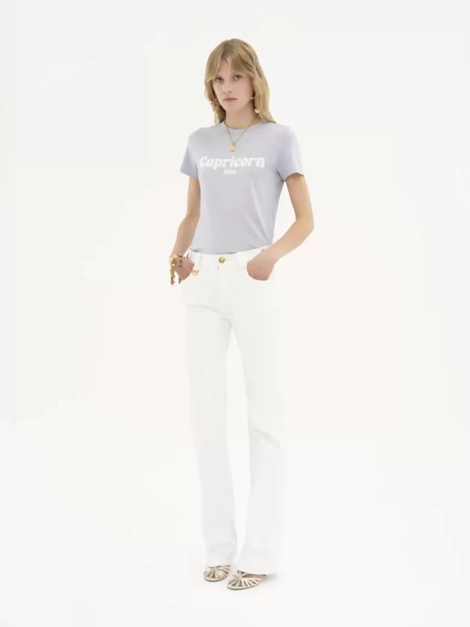 Camiseta Capricornio de corte bebé en jersey de algodón Camiseta Capricornio de corte bebé en jersey de algodón
