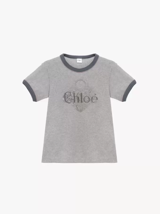 Camiseta de algodón con logo para bebé Camiseta de algodón con logo para bebé