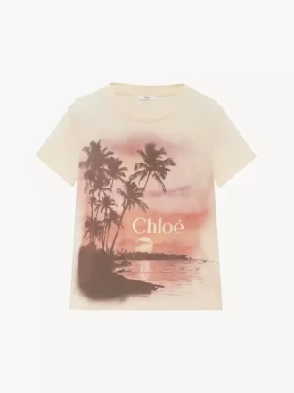Camiseta de algodón con logo para bebé