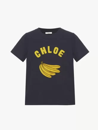 Camiseta de algodón con logo para bebé