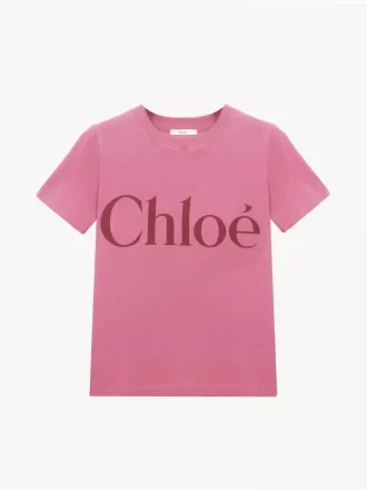 Camiseta de algodón con logo para bebé