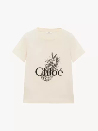 Camiseta de algodón con logo para bebé