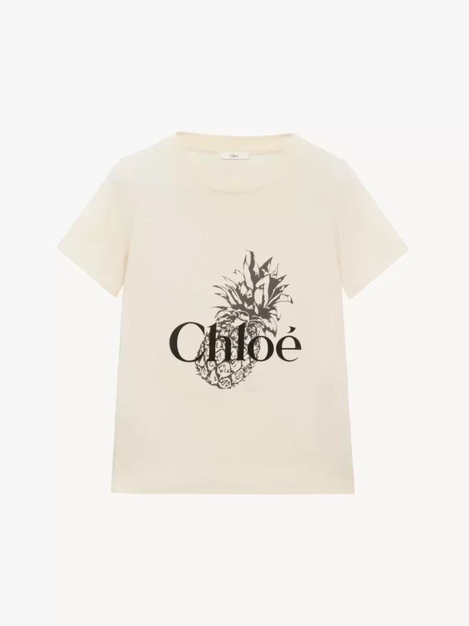 Camiseta de algodón con logo para bebé Camiseta de algodón con logo para bebé
