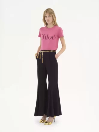Camiseta de algodón con logo para bebé