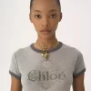 Camiseta de algodón con logo para bebé Camiseta de algodón con logo para bebé
