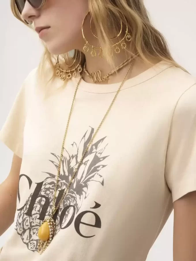Camiseta de algodón con logo para bebé Camiseta de algodón con logo para bebé
