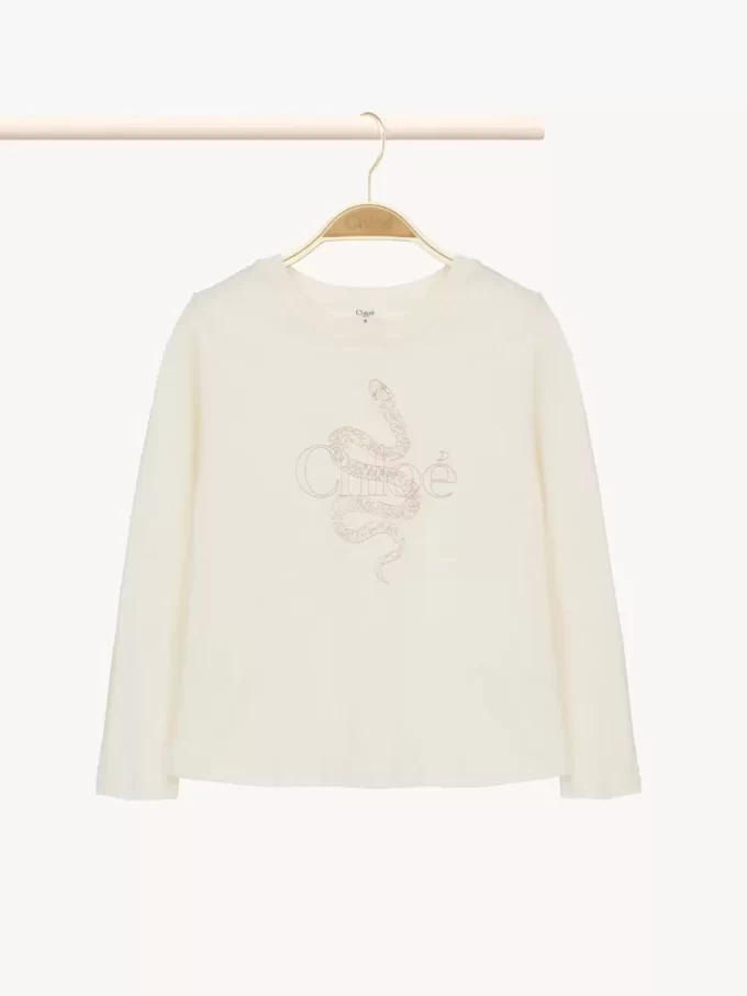 Camiseta de manga larga con logotipo para niños