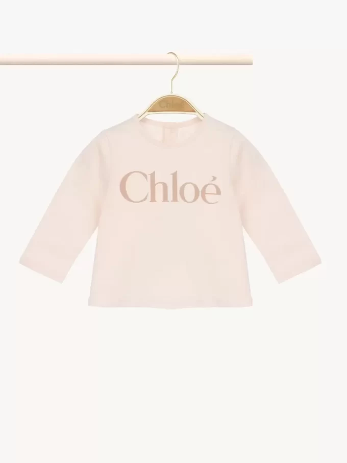 Camiseta de manga larga con logotipo para niños