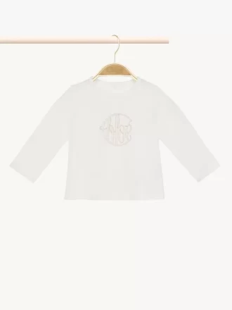 Camiseta de manga larga con logotipo para niños
