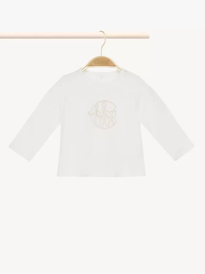 Camiseta de manga larga con logotipo para niños