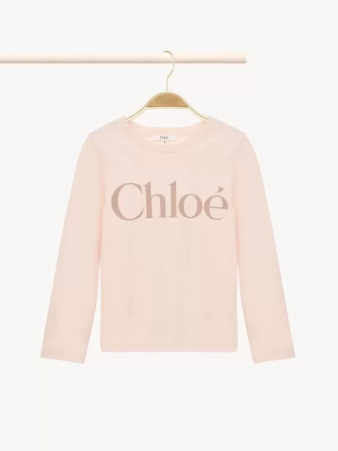 Camiseta de manga larga con logotipo para niños